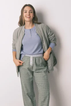 Mujer Women'secret Pijamas|Pijamas>Pijama largo algodón pantalón cuadros