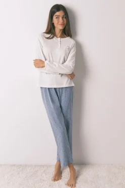 Mujer Women'secret Pijamas|Pijamas>Pijama largo algodón pantalón flores