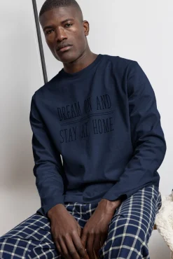 Hombre Admas Pijamas>Pijama largo cuadrospara hombre