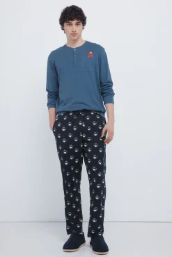 Hombre Springfield Pijamas>Pijama largo Barrio Sésamo