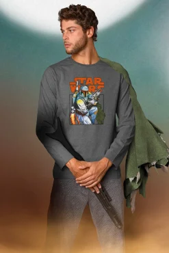 Hombre Admas Pijamas>Pijama largo Boba Fett para hombre