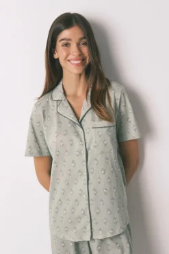 Mujer Women'secret Pijamas|Pijamas>Pijama largo camisero algodón flores