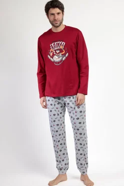 Hombre Admas Pijamas>Pijama largo estampado Muppets para hombre