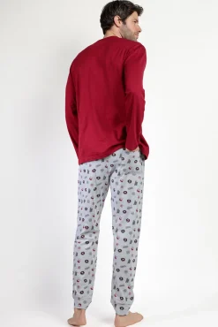 Hombre Admas Pijamas>Pijama largo estampado Muppets para hombre