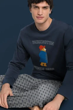 Hombre Admas Pijamas>Pijama largo estampado Paddington para hombre