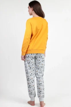 Mujer Admas Pijamas|Pijamas>Pijama largo felpa Snoopy&Friends para mujer