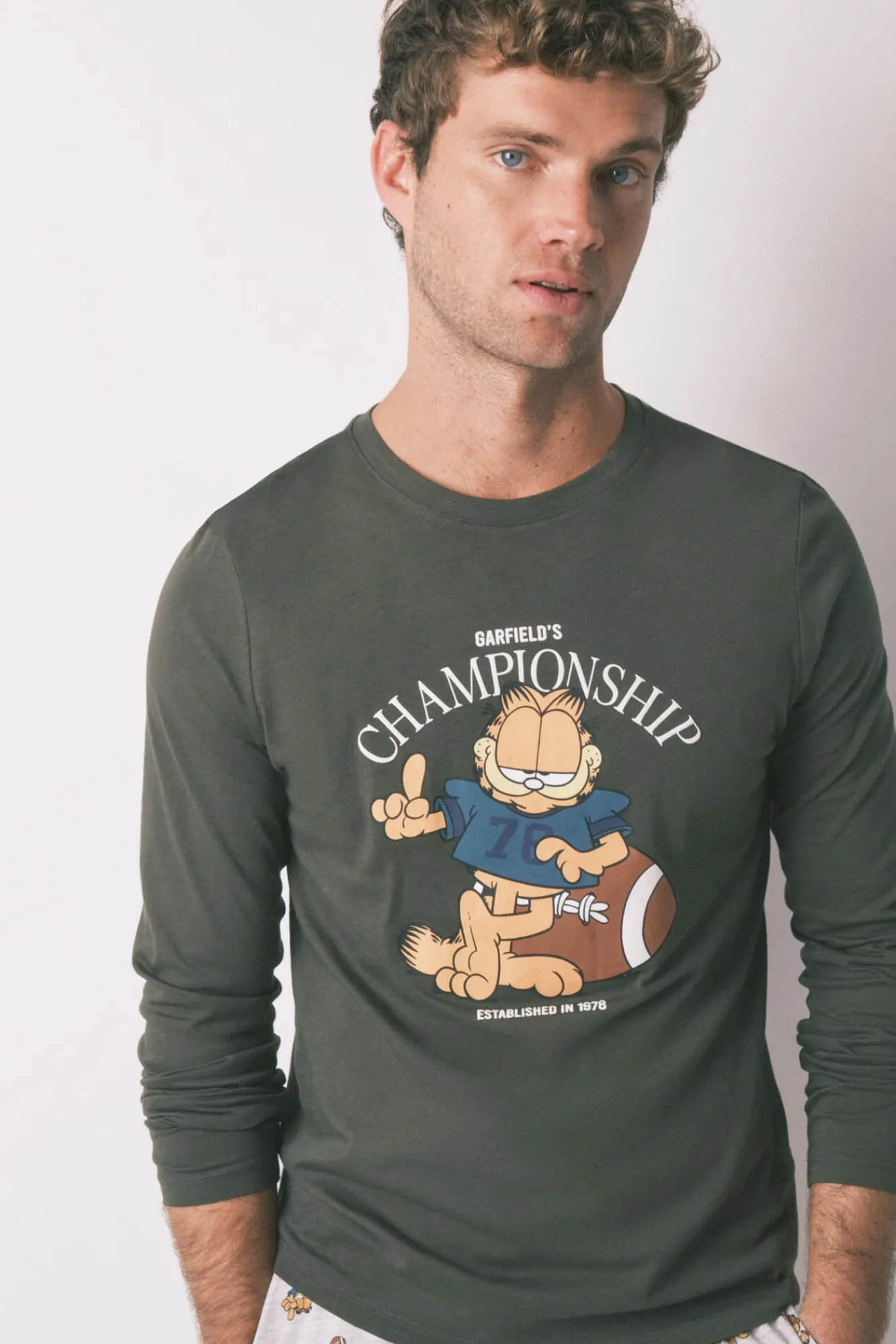 Hombre Women'secret Pijamas>Pijama largo hombre 100% algodón "Garfield"