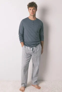 Hombre Women'secret Pijamas>Pijama largo hombre 100% algodón cuadros