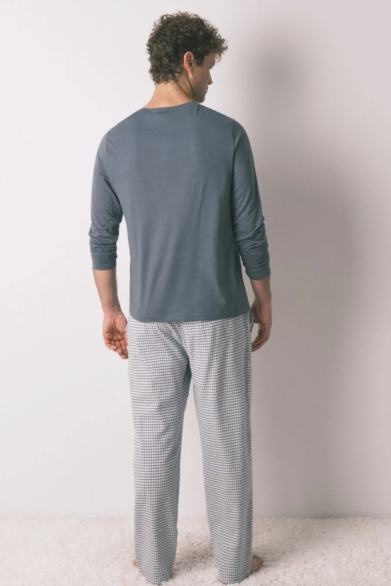 Hombre Women'secret Pijamas>Pijama largo hombre 100% algodón cuadros