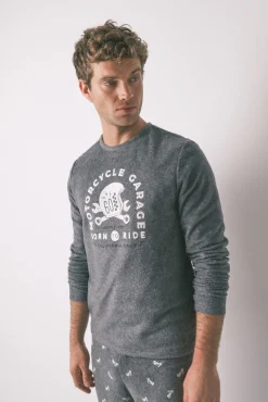 Hombre Women'secret Pijamas>Pijama largo hombre polar "Motorcycle"
