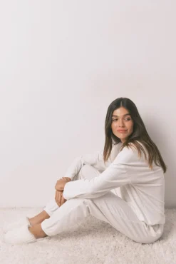 Mujer Women'secret Pijamas|Pijamas>Pijama largo polar estampado rayas lurex