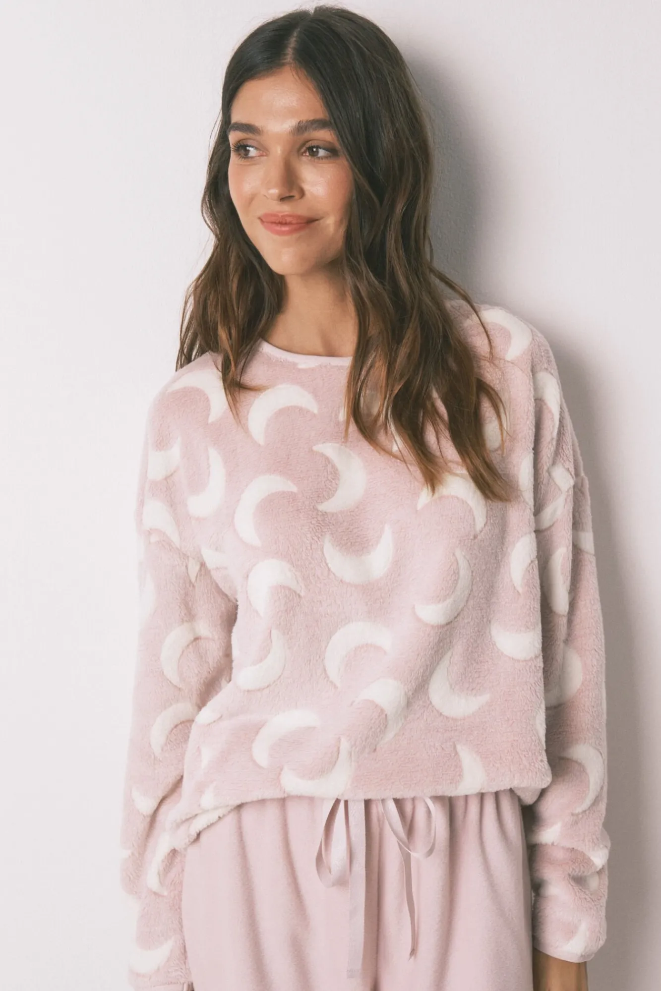 Mujer Women'secret Pijamas|Pijamas>Pijama largo polar mousse lunas