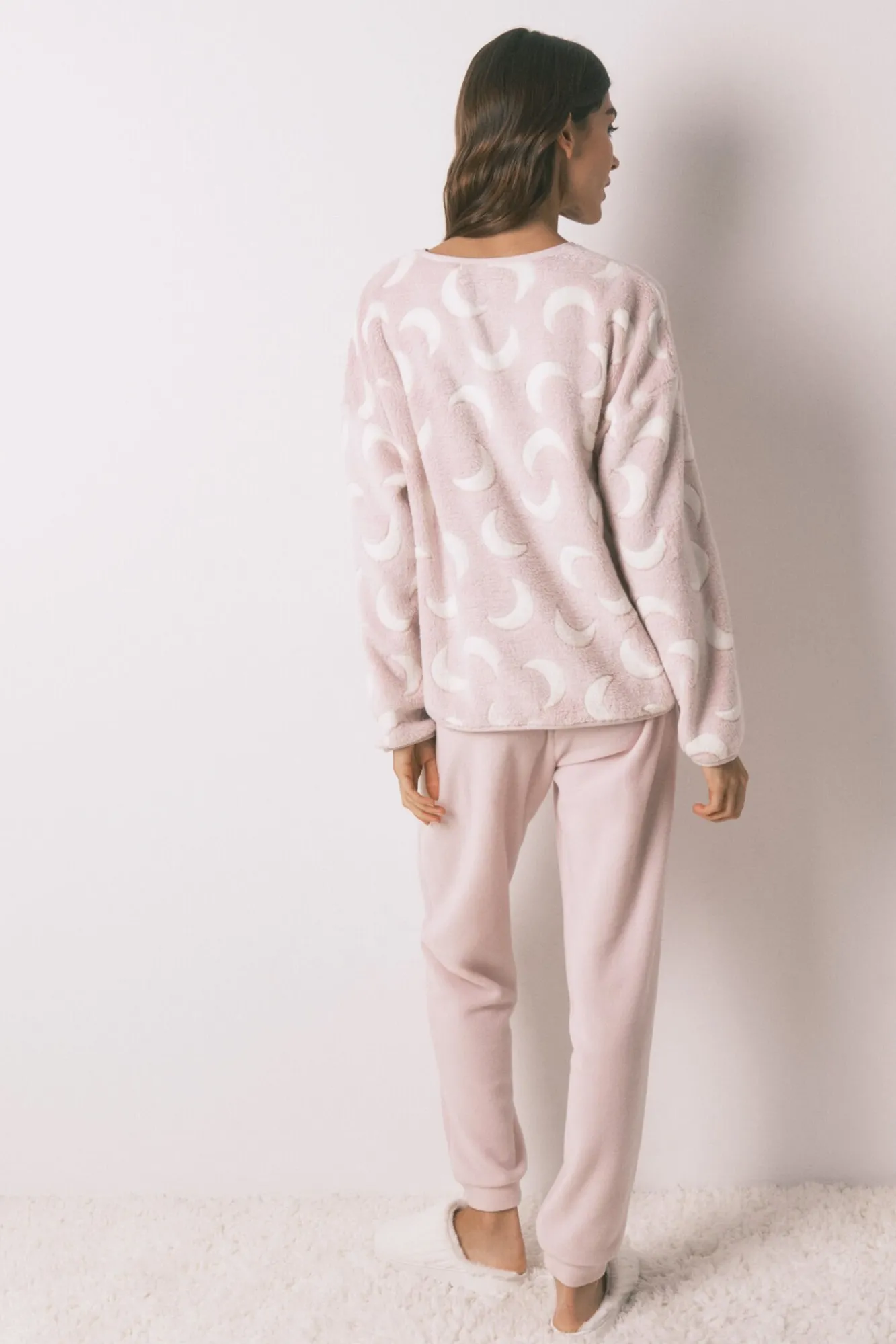 Mujer Women'secret Pijamas|Pijamas>Pijama largo polar mousse lunas