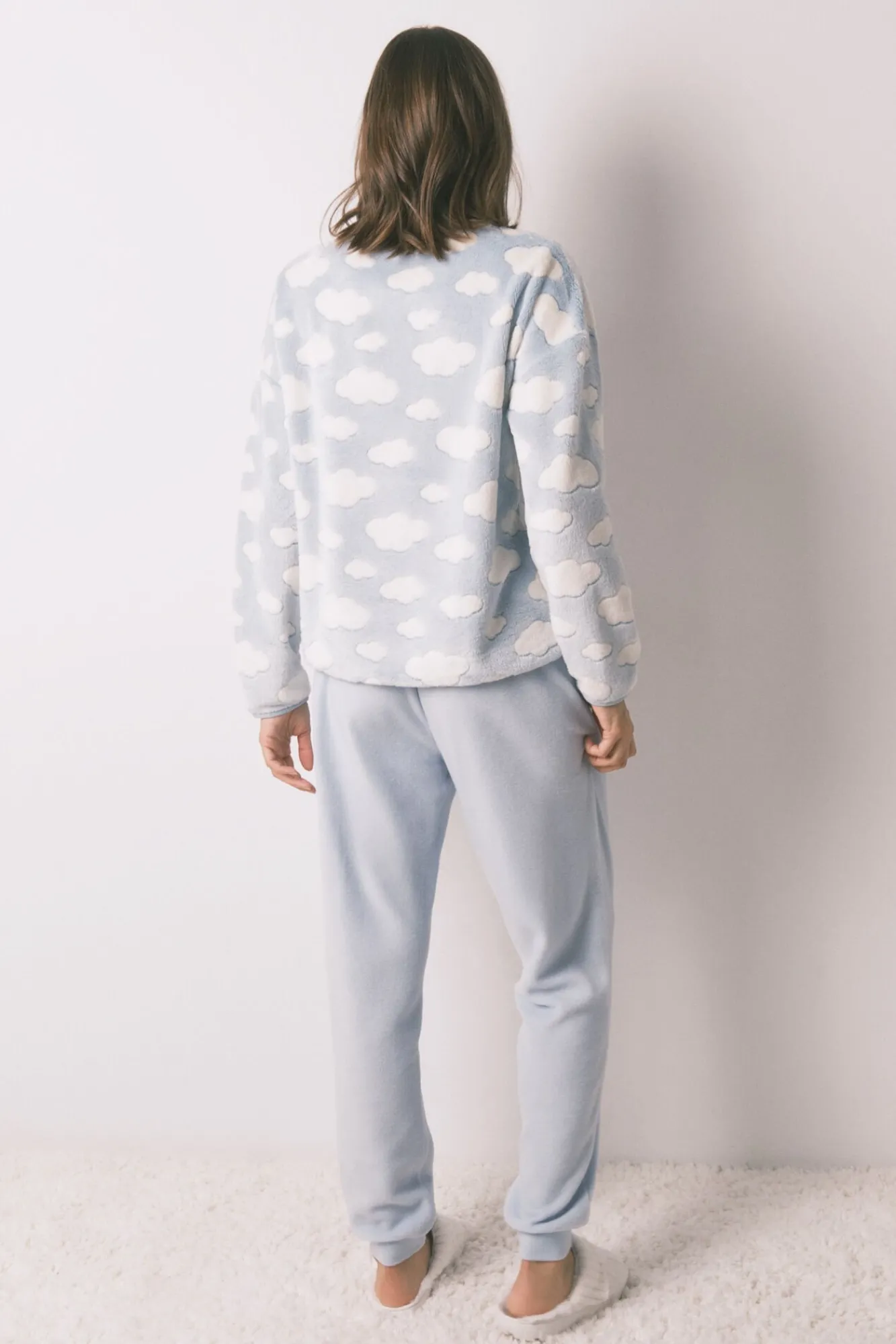 Mujer Women'secret Pijamas|Pijamas>Pijama largo polar mousse nubes