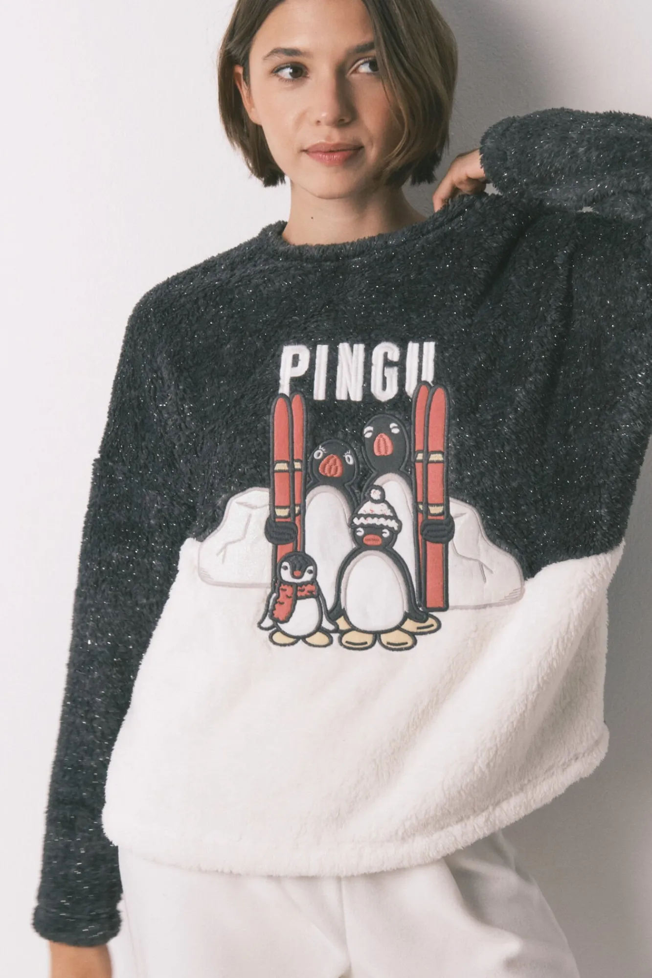 Mujer Women'secret Pijamas|Pijamas>Pijama largo polar pelo suave bordado Pingu
