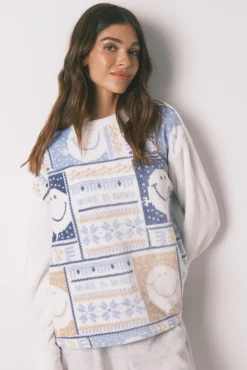 Mujer Women'secret Pijamas|Pijamas>Pijama largo polar SmileyWorld®