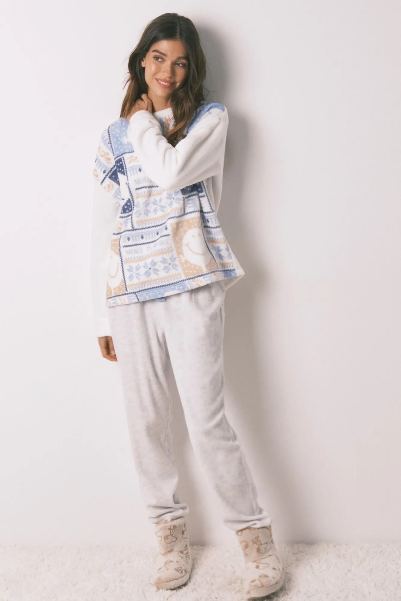 Mujer Women'secret Pijamas|Pijamas>Pijama largo polar SmileyWorld®