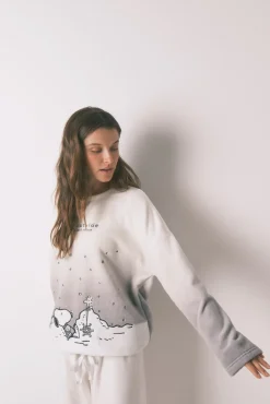 Mujer Women'secret Pijamas|Pijamas>Pijama largo polar suave Snoopy