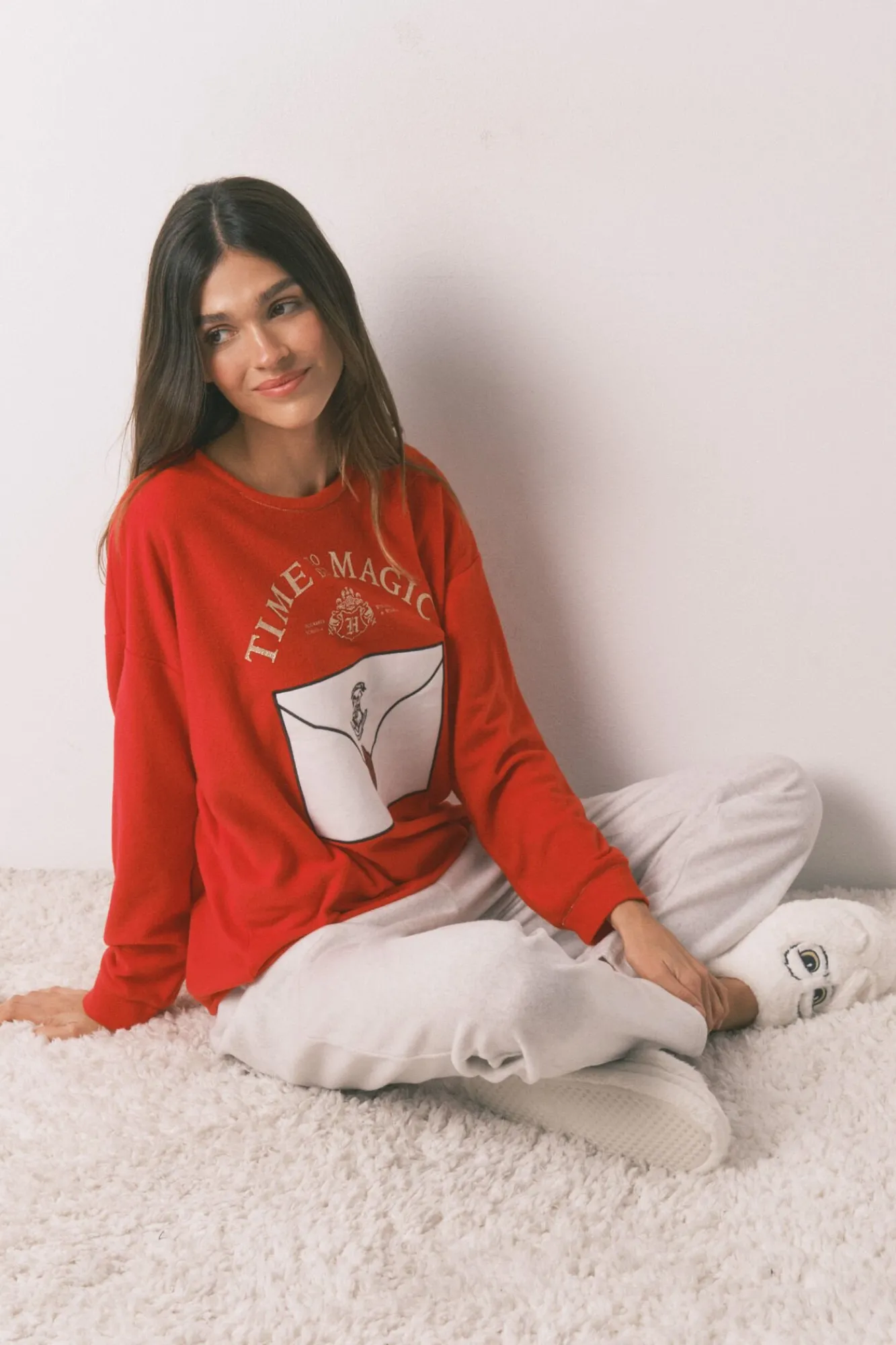 Mujer Women'secret Pijamas|Pijamas>Pijama largo polar suave estampado Harry Potter