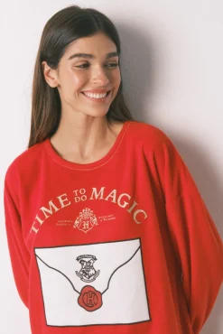 Mujer Women'secret Pijamas|Pijamas>Pijama largo polar suave estampado Harry Potter