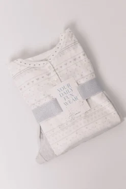 Mujer Women'secret Pijamas|Pijamas>Pijama largo polar suave cenefas gris