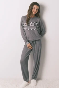Mujer Women'secret Pijamas|Pijamas>Pijama largo punto suave Mickey