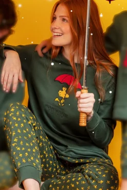 Mujer Admas Pijamas|Pijamas>Pijama largo Snoopy 100% algodón para mujer