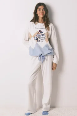 Mujer Women'secret Pijamas|Pijamas>Pijama largo Snoopy polar mousse