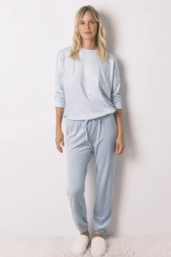 Mujer Women'secret Pijamas|Pijamas>Pijama largo terciopelo brillo flores