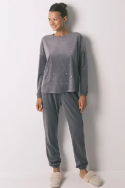 Mujer Women'secret Pijamas|Pijamas>Pijama largo terciopelo suave brillo