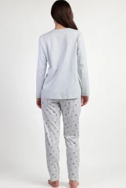 Mujer Admas Pijamas|Pijamas>Pijama maternity largo rayas Alicia Wonderland
