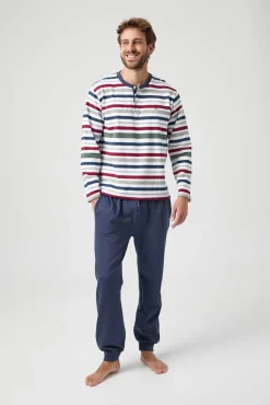 Hombre Kiff-Kiff Pijamas>Pijama Punto Kiff Kiff Rayas Multicolor