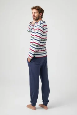 Hombre Kiff-Kiff Pijamas>Pijama Punto Kiff Kiff Rayas Multicolor