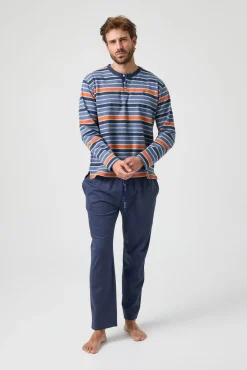 Hombre Kiff-Kiff Pijamas>Pijama Punto Kiff Kiff Rayas Multicolor