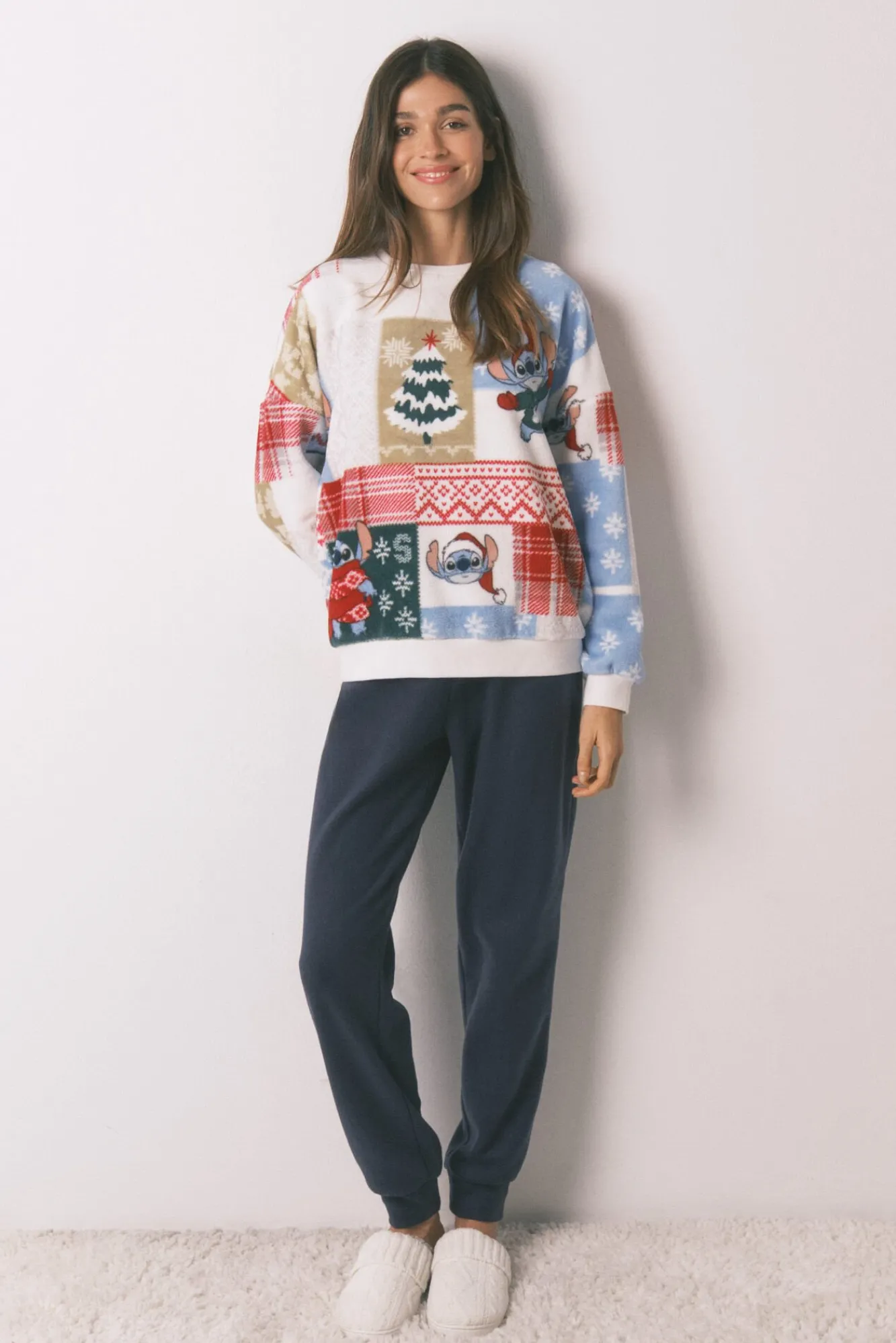 Mujer Women'secret Pijamas|Pijamas>Pijama Stitch tejido polar