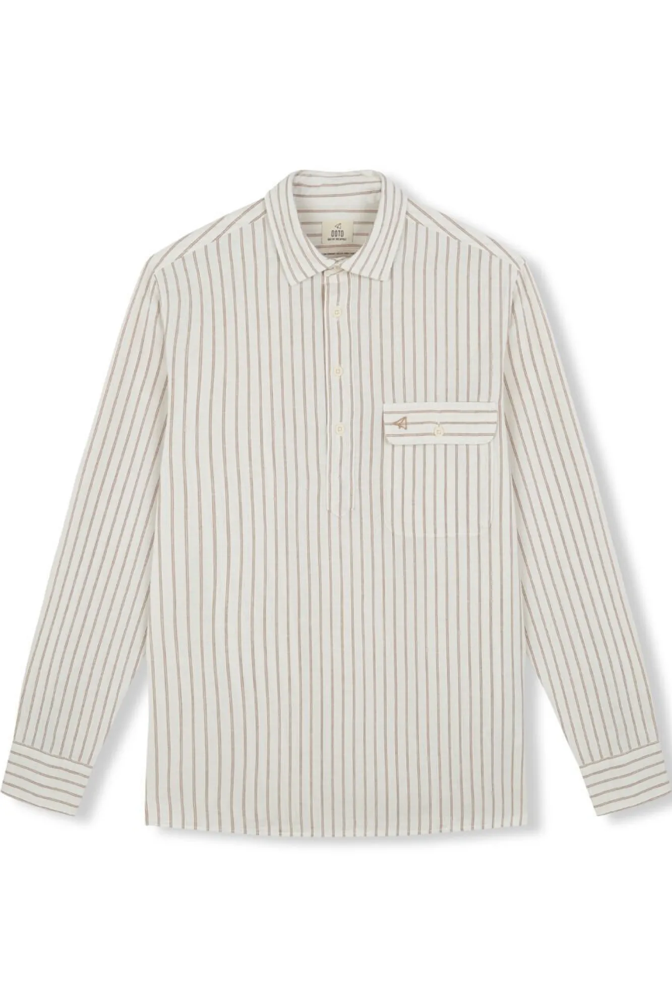 Hombre OOTO Camisas>Polera de algodón con lino