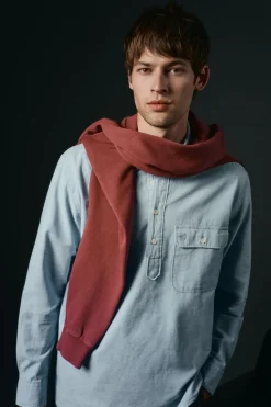 Hombre OOTO Camisas>Polera de algodón con lino