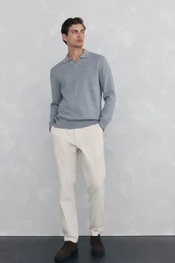 Hombre Pedro del Hierro Polos|Jerséis>Polo collar torzal liso