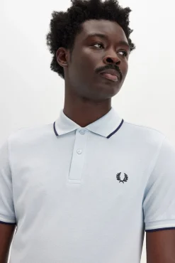 Hombre Fred Perry Polos>Polo con ribete con dos franjas