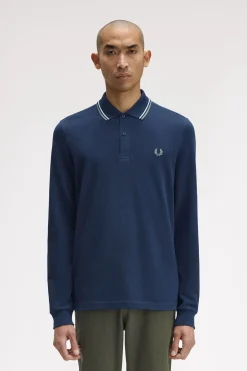 Hombre Fred Perry Polos>Polo de hombre de piqué de manga larga