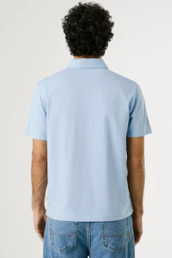 Hombre Pepe Jeans Polos>Polo de manga corto con triple botón y logo en el pecho