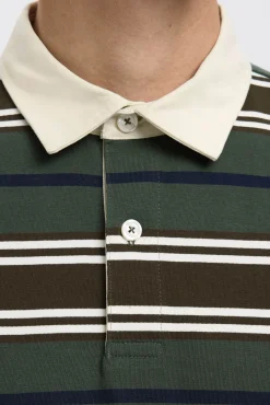 Hombre Selected Polos>Polo estilo rugby 100% algodón orgánico.