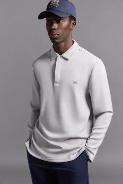 Hombre Pedro del Hierro Deporte|Polos>Polo liso manga larga golf