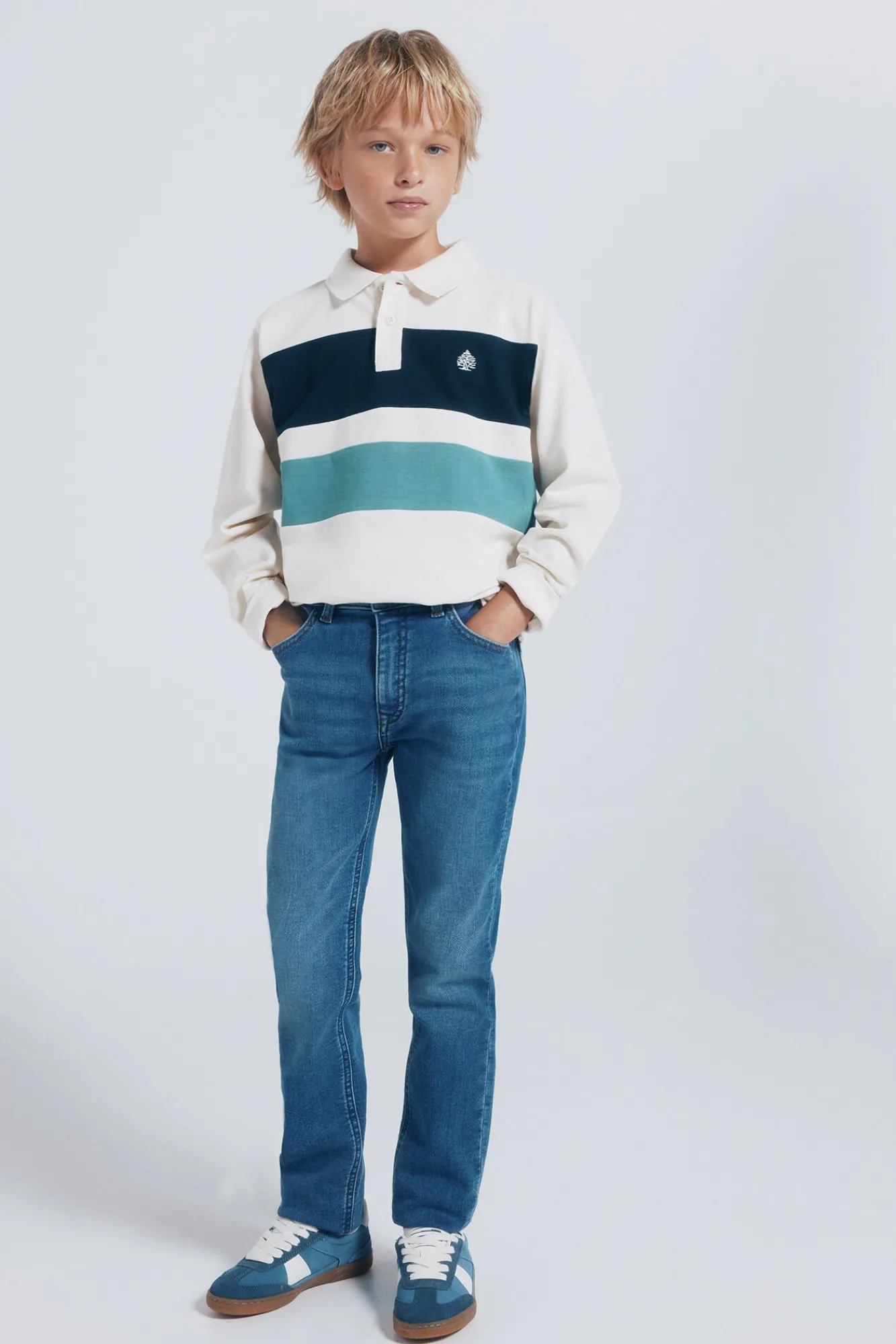 Niños Springfield Kids Polos|Camisetas>Polo manga larga detalle rayas niño