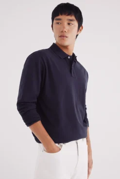 Hombre Springfield Polos>Polo piqué basico manga larga regular fit