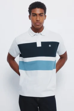 Hombre Springfield Polos>Polo piqué bloques color regular fit