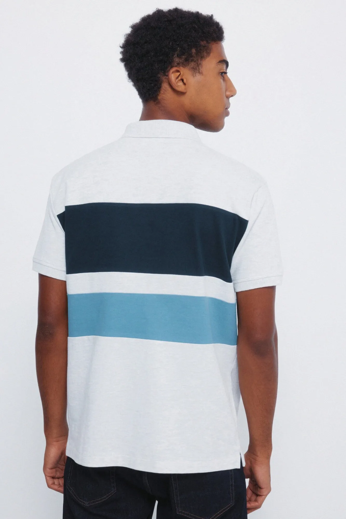 Hombre Springfield Polos>Polo piqué bloques color regular fit