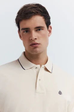 Hombre Springfield Polos>Polo piqué fantasía cuello tipping regular fit