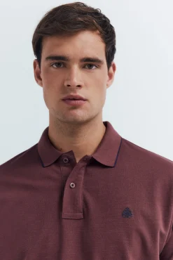 Hombre Springfield Polos>Polo piqué fantasía cuello tipping regular fit