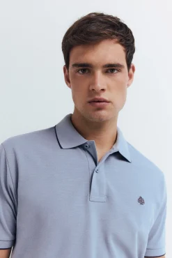 Hombre Springfield Polos>Polo piqué fantasía cuello tipping regular fit